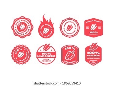 Set Of Habanero Badge Vectors