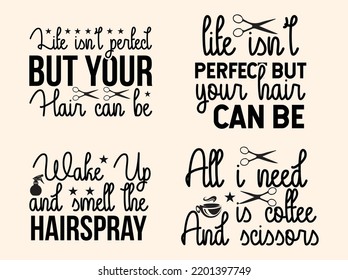  Set of hair dresser  t-shirt design 