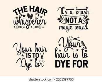  Set of hair dresser  t-shirt design 