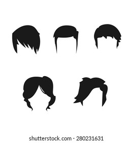 Set of hair styles