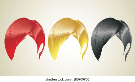 Set of hair styling