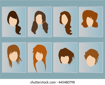 set hair vector