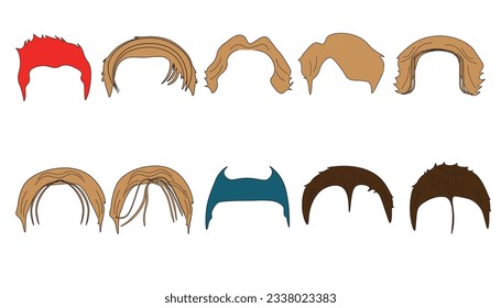 set of haircuts. Trend haircut