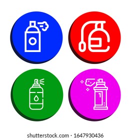 Set of hairspray icons. Such as Spray , hairspray icons