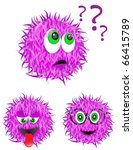 set of hairy smilies