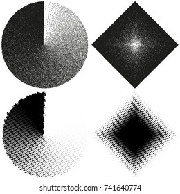 Set of Halftone Abstract Object. EPS 10 vector