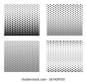 Set of halftone background, vector design