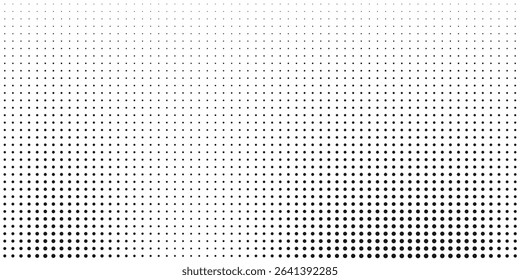 Set of halftone circle dots gradient pattern textures. Half tone dots backgrounds. Horizontal templates using halftone dots pattern.