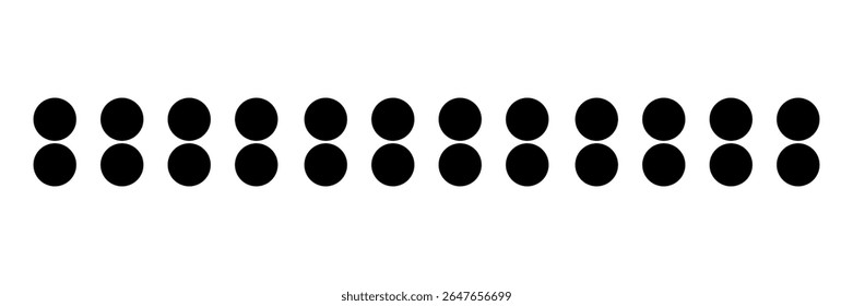 Set of halftone circle dots gradient pattern textures. Half tone dots backgrounds. Horizontal templates using halftone dots pattern.
