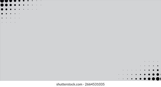 Conjunto de texturas de patrón de degradado de puntos circulares de medio tono. Fondos de puntos de medio tono. Plantillas Horizontales usando el patrón de puntos de semitono. Ilustración vectorial