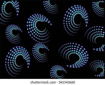 Set halftone circular colorful dots abstract logo design vector illustration