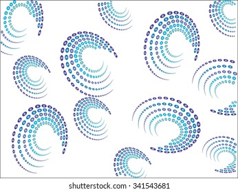 Set halftone circular colorful dots abstract logo design vector illustration