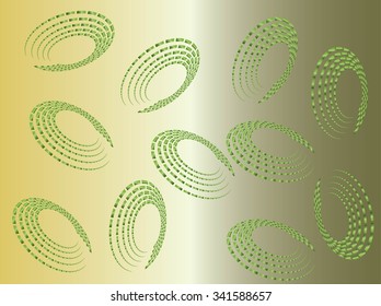 Set halftone circular colorful dots abstract logo design vector illustration