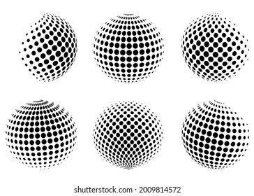 Set halftone dot pattern templates for icon  logo  symbol  book cover  poster  banner  presentation  wallpaper background  Created using AI CS6 