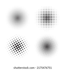 Set halftone dots backgrounds. vector illustration