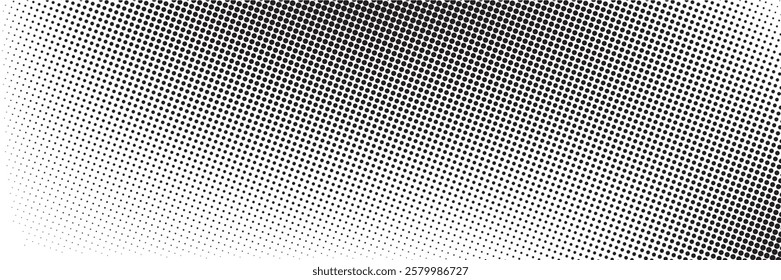 Set of halftone dots gradient pattern texture isolated on white background. Straight dotted spots using halftone circle dot raster texture. Vector blot half tone collection.