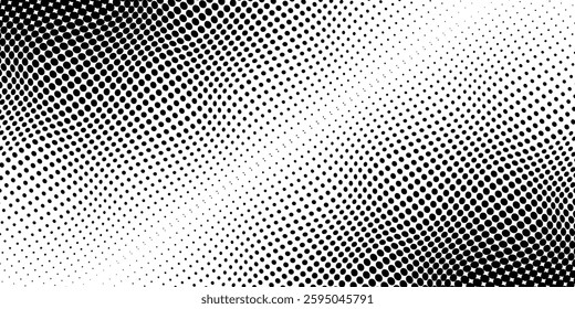 Set of halftone dots gradient pattern texture isolated on white background. Straight dotted spots using halftone circle dot raster texture. Vector blot half tone collection.