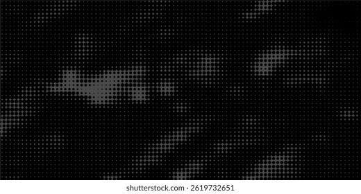 Set of halftone dots gradient pattern texture isolated on white background. Straight dotted spots using halftone circle dot raster texture. Vector blot half tone collection.