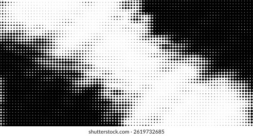 Set of halftone dots gradient pattern texture isolated on white background. Straight dotted spots using halftone circle dot raster texture. Vector blot half tone collection.