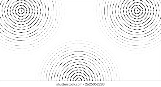 Set of halftone dots gradient pattern texture isolated on white background. Straight dotted spots using halftone circle dot raster texture. Vector blot half tone collection.