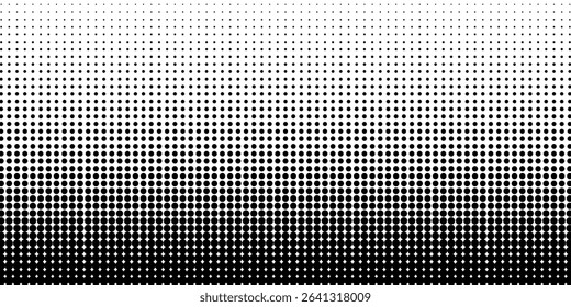 Set of halftone dots gradient pattern texture isolated on white background. Straight dotted spots using halftone circle dot raster texture. Vector blot half tone collection.