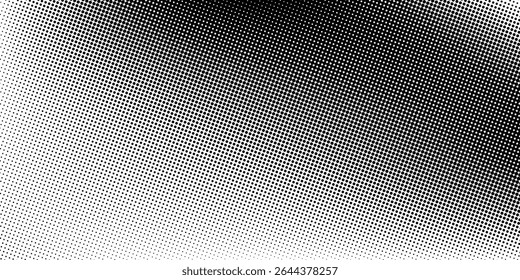 Set of halftone dots gradient pattern texture isolated on white background. Straight dotted spots using halftone circle dot raster texture. Vector blot half tone collection.