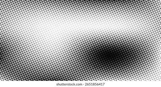 Conjunto de pontos de meio-tom com textura de padrão de gradiente isolada no plano de fundo branco. Pontos pontilhados retos usando textura raster de ponto circular de meio-tom. Coleção de meio-tom de vetor borrado.