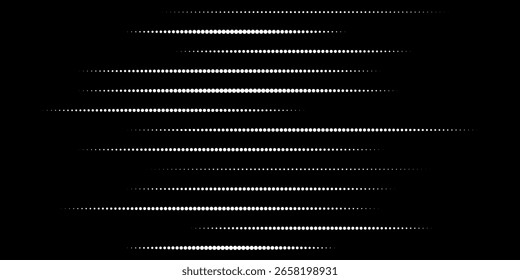 Set of halftone dots gradient pattern texture isolated on white background. Straight dotted spots using halftone circle dot raster texture. Vector blot half tone collection.	
