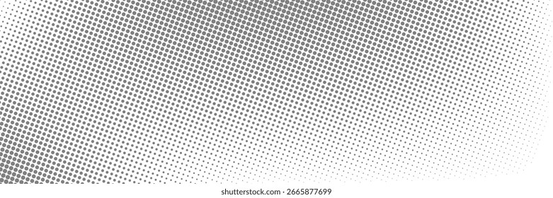 Conjunto de pontos de meio-tom com textura de padrão de gradiente isolada no plano de fundo branco. Pontos pontilhados retos usando textura raster de ponto circular de meio-tom. Coleção de meio-tom de vetor borrado.