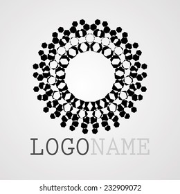 Set of Halftone Dots in Spiral Form. 