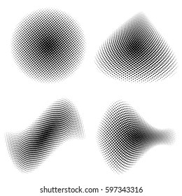 Set of Halftone Dots Use For Design