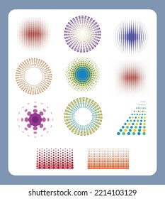 set of halftone element design