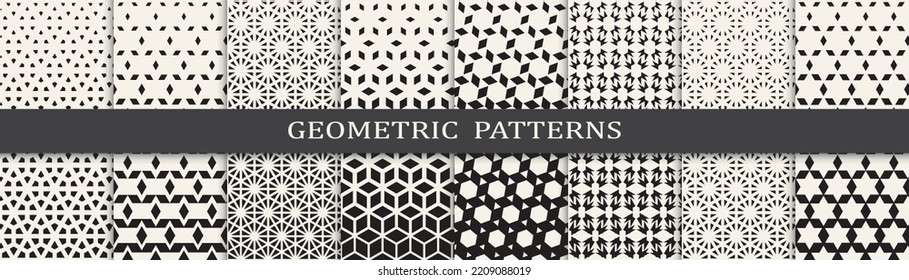 Set of halftone seamless patterns