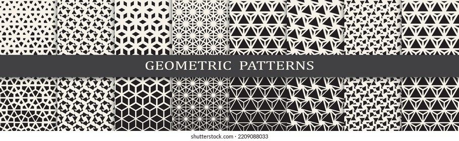 Set of halftone seamless patterns