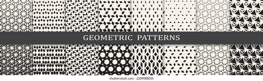 Set of halftone seamless patterns