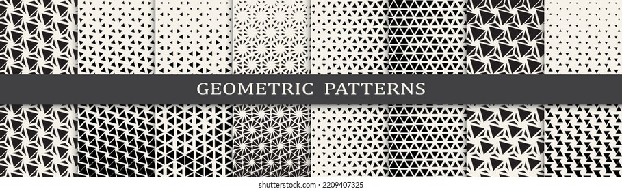 Set of halftone seamless patterns