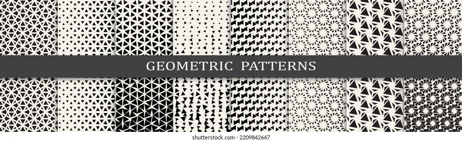 Set of halftone seamless patterns