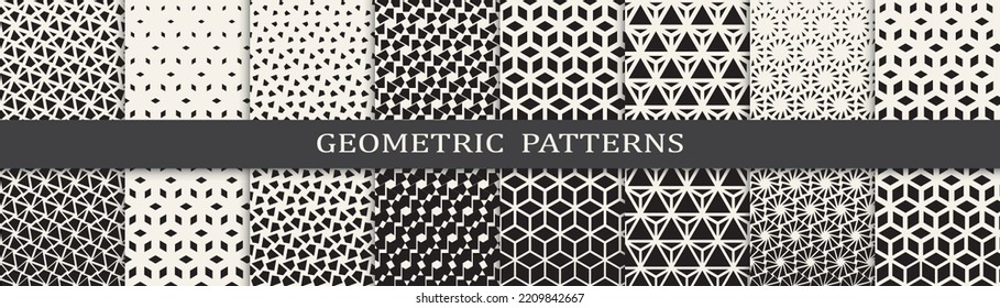 Set of halftone seamless patterns