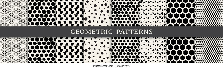 Set of halftone seamless patterns