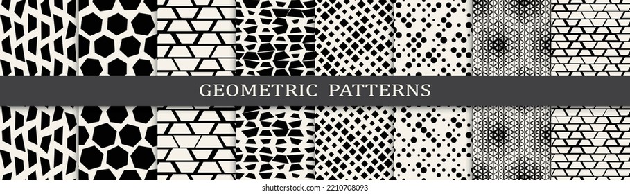 Set of halftone seamless patterns