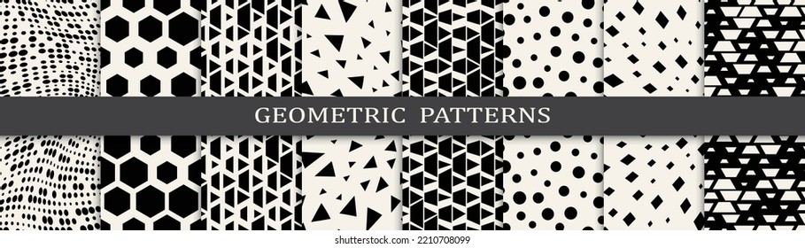 Set of halftone seamless patterns