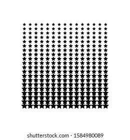 Set of halftone Stars. Vector design elements. isolated background.
