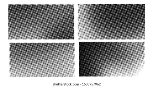 Set Halftone vector dots . Pop-art Fade Overlay. Black and White Texture or pattern. 