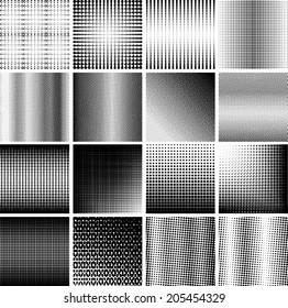 set of halftones background. vector illustration.