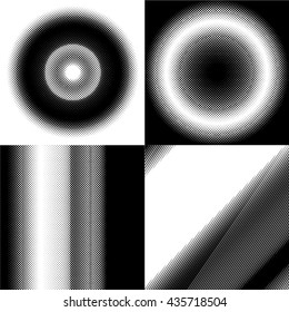 Set of halftones background. vector illustration.
