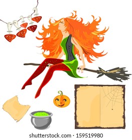 Set of Halloween attributes