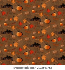 set Halloween autumn decor elements