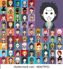 Set of Halloween Avatars