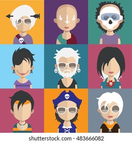Set of Halloween Avatars3