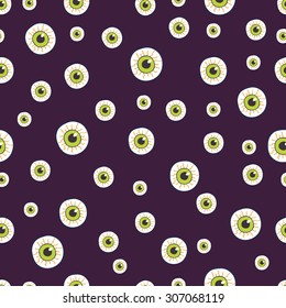 Set of halloween backgrounds. Collection of seamless patterns in the traditional holiday colors. Vector illustration